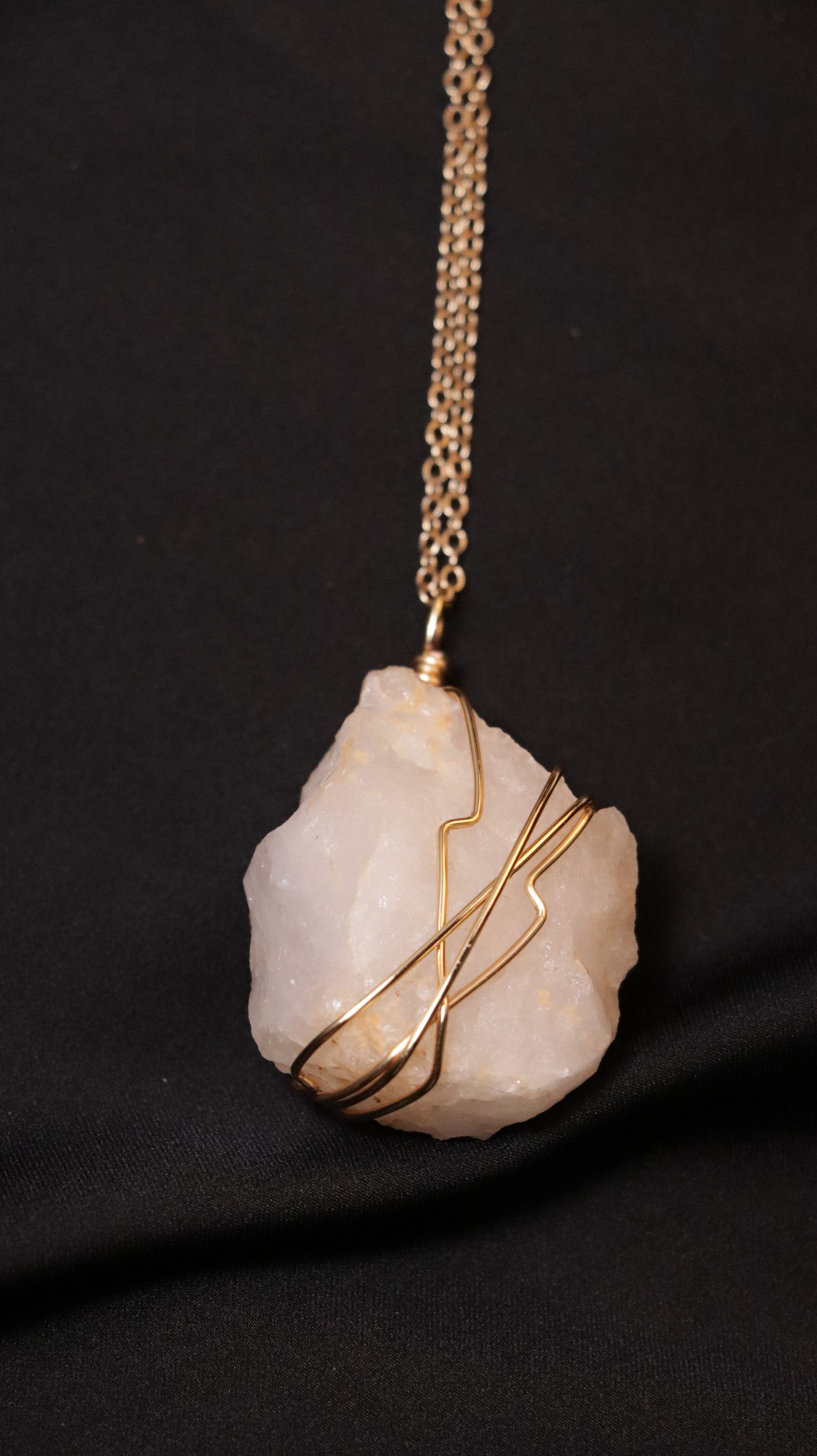Necklaces: Wire-wrapped Crystal/Stone Necklaces