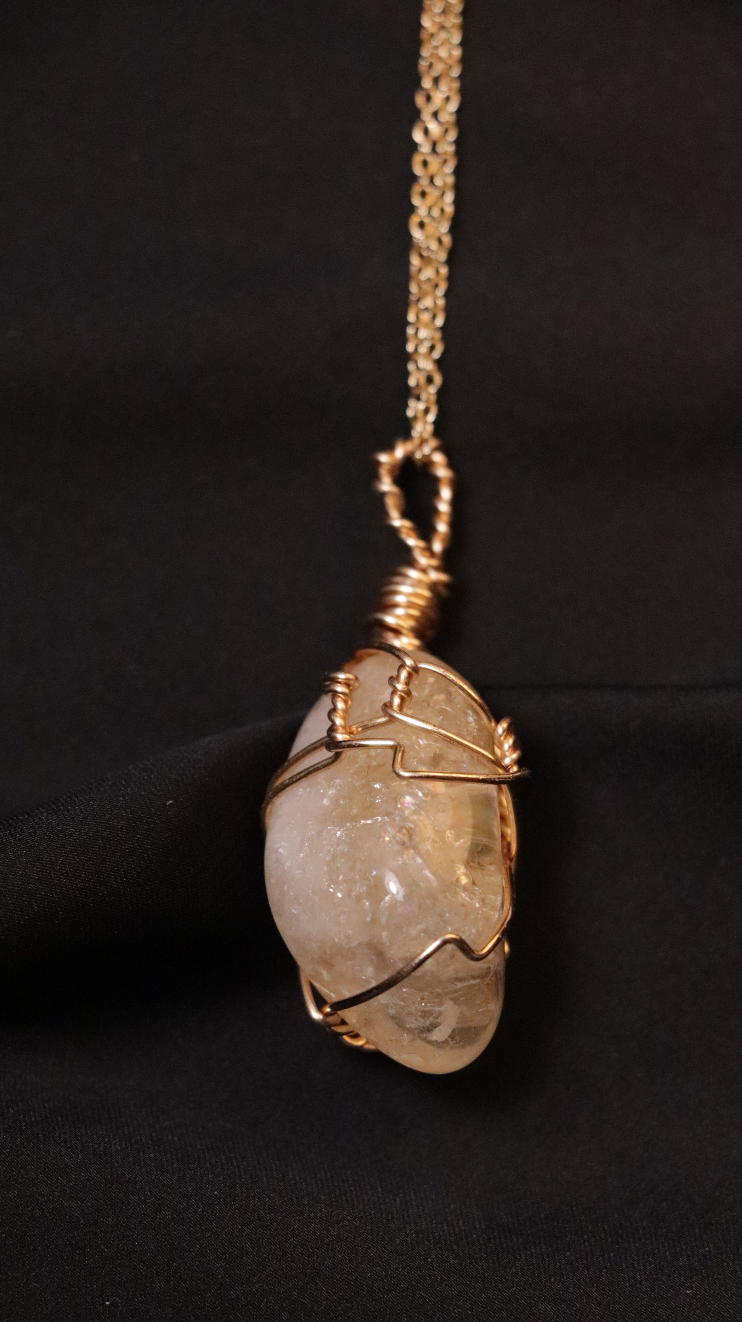 Necklaces: Wire-wrapped Crystal/Stone Necklaces