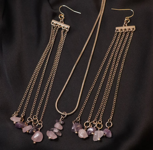 Repurposed Material Collection: Amethyst and Rose Quartz